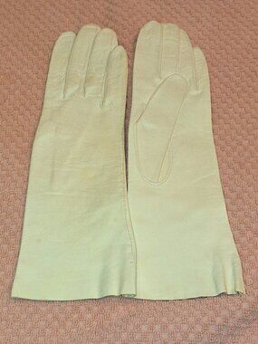 White Leather Gloves Formal